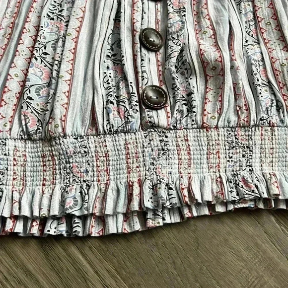 🌸4/$30🌸rebellion Again | Boho  Off The Shoulder Paisley And Floral Crop Top - Picture 5 of 10